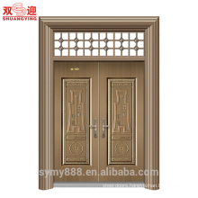 China professional supplier double sized metal doors steel swing door with window